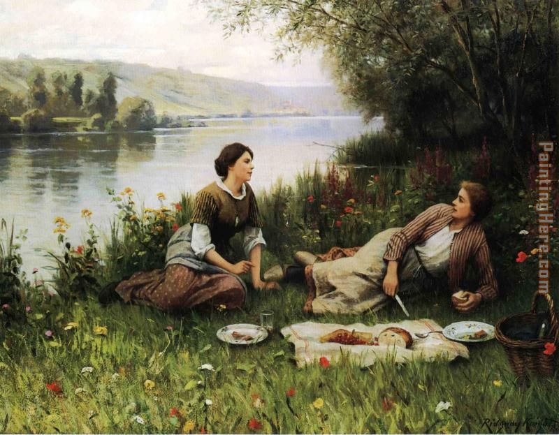 Normandy Garden painting - Daniel Ridgway Knight Normandy Garden art painting